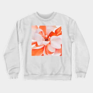 Orange and White Flower Crewneck Sweatshirt